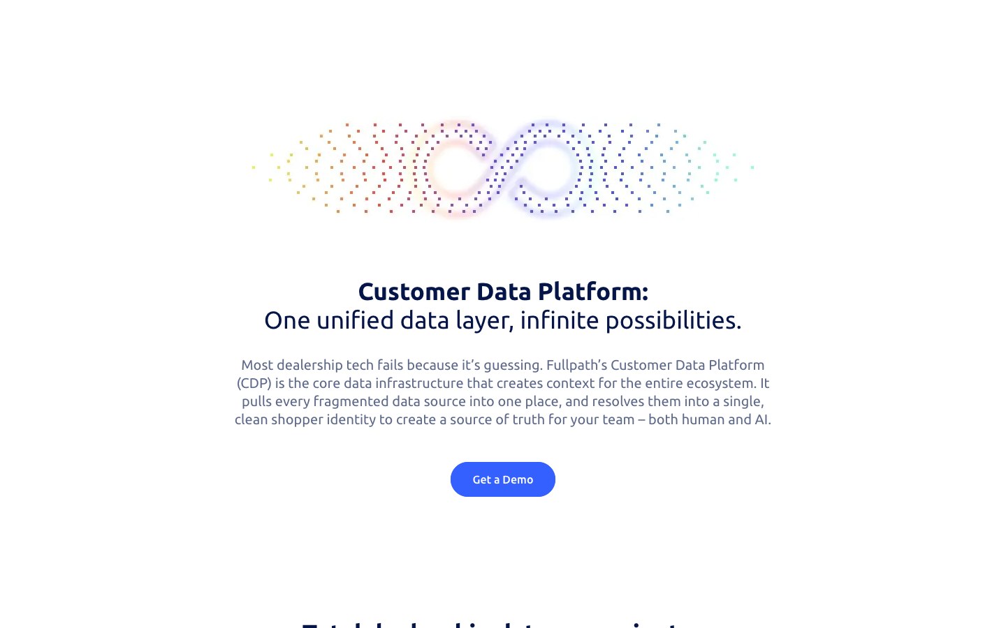 Платформа клиентских данных. Рекламный макет. Источник. fullpath.com, раздел CDP